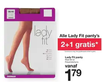 Zeeman Lady Fit panty aanbieding