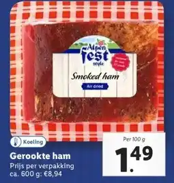 Lidl Gerookte ham aanbieding