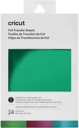 Amazon Cricut Folie Transfervellen Sampler 24-pak 10cm x 15cm Juweel aanbieding