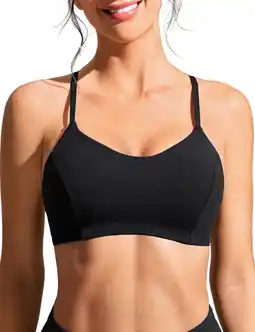 Amazon CRZ YOGA Vrouwen Bikini Top Lace Up Zwempakken Crisscross Badpak Zwemmen Sport BH Padded aanbieding