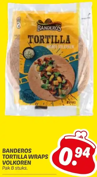 Dekamarkt Banderos tortilla wraps volkoren aanbieding