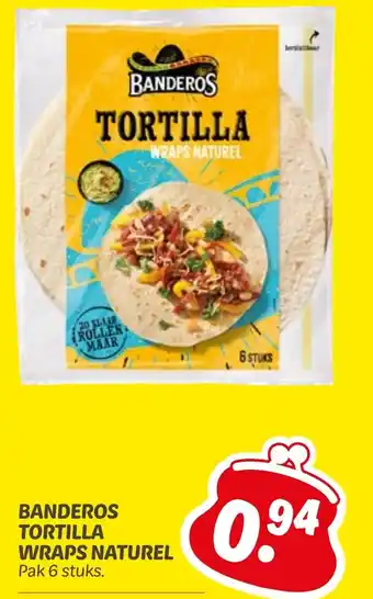 Dekamarkt Banderos tortilla wraps naturel aanbieding