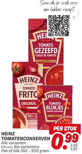 Dekamarkt Heinz tomatenconserven aanbieding