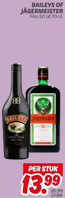 Dekamarkt Baileys of jägermeister aanbieding