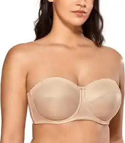 Amazon DELIMIRA Strapless-bh Voor Dames Grote Maat Converteerbaar Met Beugel Niet Gewatteerd aanbieding