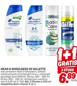 Dekamarkt Head & shoulders of gillette aanbieding