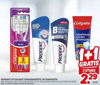 Dekamarkt Prodent of colgate tandenborstel of tandpasta aanbieding