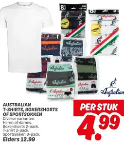 Dekamarkt Australian t-shirts, boxershorts of sportsokken aanbieding