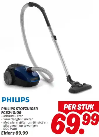 Dekamarkt Philips stofzuiger FC8240/09 aanbieding