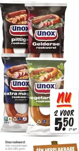 Jumbo Unox rookworst aanbieding