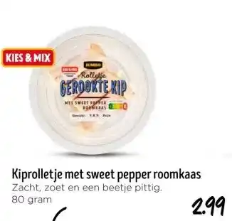 Jumbo Kiprolletje met sweet pepper roomkaas aanbieding