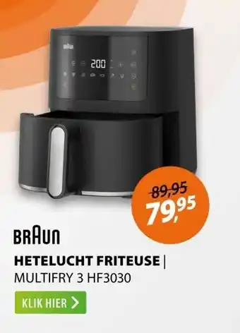 Expert Braun HF3030 MultiFry 3 Zwart aanbieding