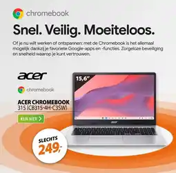 Expert Acer Chromebook 315 (CB315-4H-C3SW) Zilver aanbieding