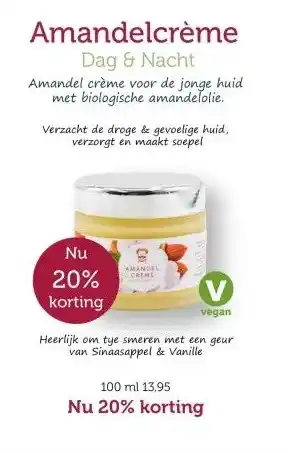 De Rode Pilaren Amandelcrème Dag & Nacht aanbieding