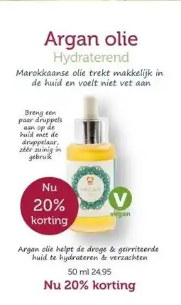 De Rode Pilaren Argan olie Hydraterend aanbieding