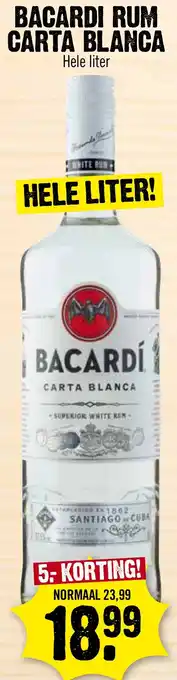 Super Dirck 3 Bacardi rum carta blanca aanbieding