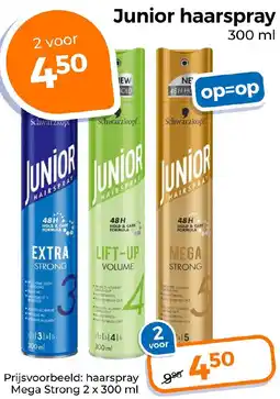 Trekpleister Junior haarspray aanbieding