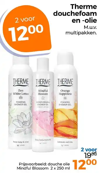 Trekpleister Therme douchefoam en olie aanbieding