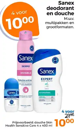 Trekpleister Sanex deodorant en douche aanbieding