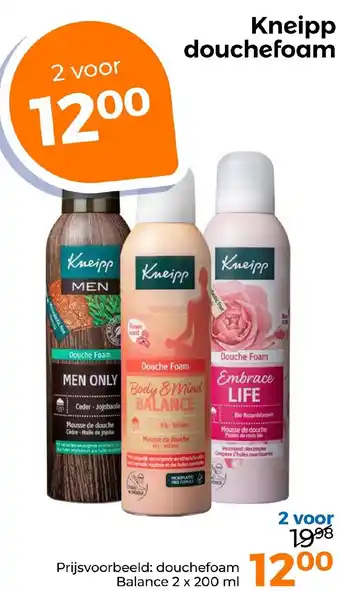 Trekpleister Kneipp douchefoam aanbieding