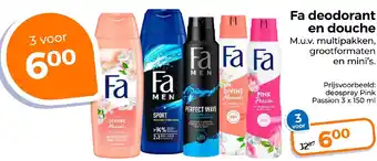 Trekpleister Fa deodorant en douche aanbieding