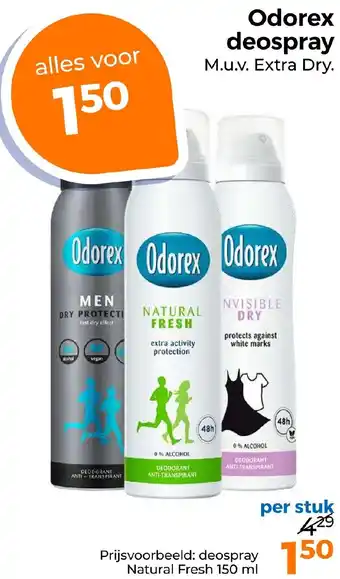 Trekpleister Odorex deospray aanbieding