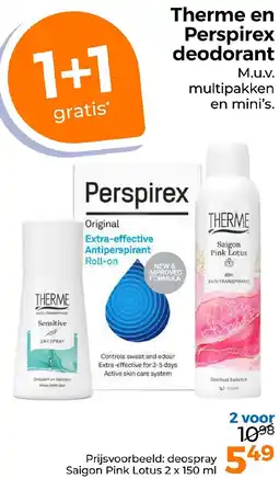 Trekpleister Therme en Perspirex deodorant aanbieding