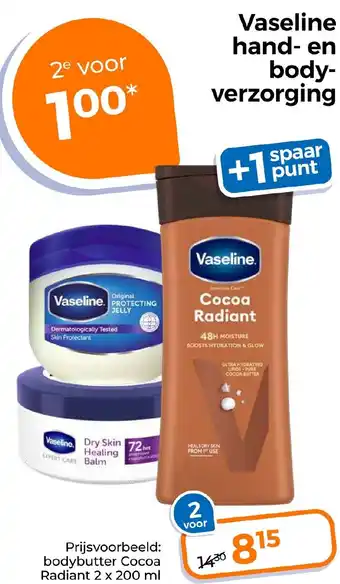 Trekpleister Vaseline hand en bodyverzorging aanbieding