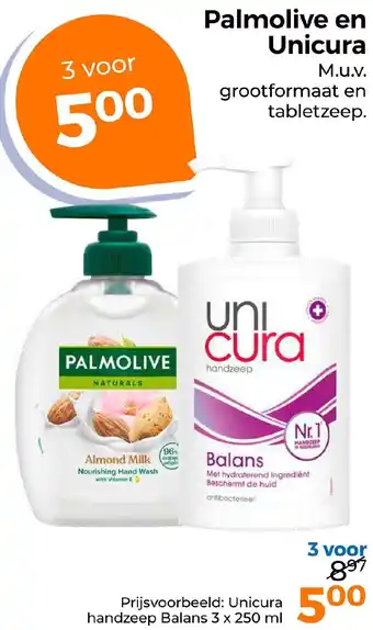 Trekpleister Palmolive en Unicura aanbieding