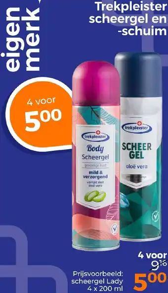 Trekpleister Trekpleister scheergel en schuim aanbieding