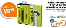 Trekpleister Philips OneBlade First Shave en Intimate apparaat aanbieding