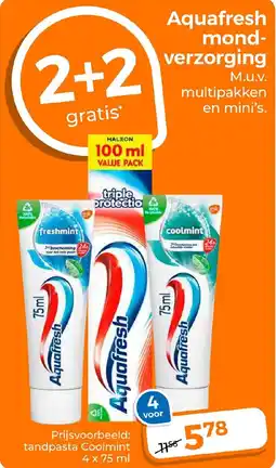 Trekpleister Aquafresh mondverzorging aanbieding