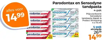 Trekpleister Parodontax en Sensodyne tandpasta aanbieding