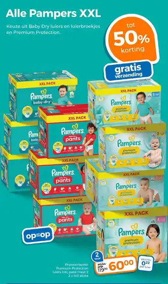 Trekpleister Alle Pampers XXL aanbieding