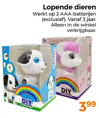 Trekpleister Lopende dieren aanbieding