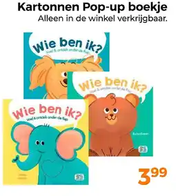 Trekpleister Kartonnen Pop up boekje aanbieding