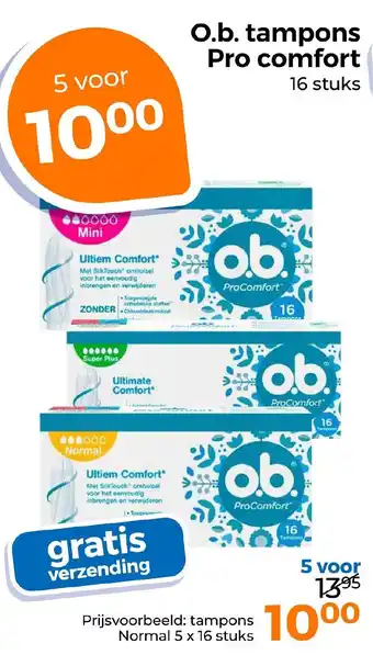 Trekpleister O.b. tampons Pro comfort aanbieding