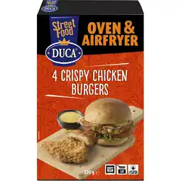 Albert Heijn Duca 4 crispy chicken burgers aanbieding