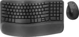 Coolblue Logitech Wave Keys Draadloos Ergonomisch Toetsenbord + Logitech Lift Ergonomische Muis aanbieding