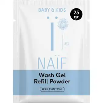 Albert Heijn Naïf Baby & kids wash gel refill powder aanbieding