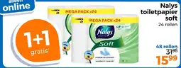 Trekpleister Nalys toiletpapier soft aanbieding