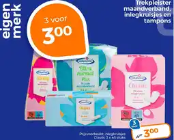 Trekpleister Trekpleister maandverband, inlegkruisjes en tampons aanbieding