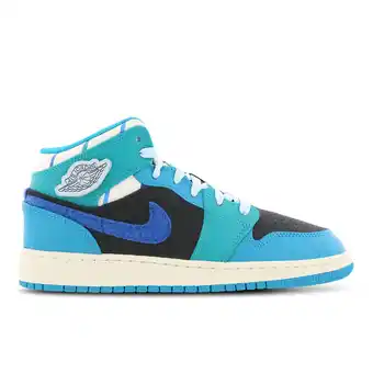 Foot Locker Jordan 1 Mid Unisex Schoenen - Grijs - Maat: 38 - Textil, Leer - Foot Locker aanbieding