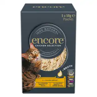 Zooplus 10x 50g Encore Cat Pouch in bouillon kipselectie (3 soorten) nat kattenvoer aanbieding