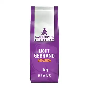 Koffievoordeel.nl Laurentis Espresso Licht Gebrand - Koffiebonen 1 KG aanbieding