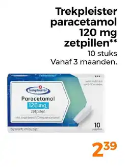 Trekpleister Trekpleister paracetamol 120 mg zetpillen aanbieding