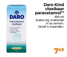 Trekpleister Daro Kind vloeibaar paracetamol aanbieding