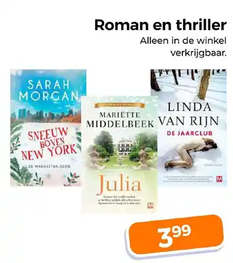 Trekpleister Roman en thriller aanbieding