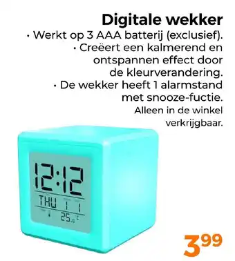 Trekpleister Digitale wekker aanbieding