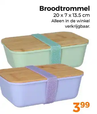 Trekpleister Broodtrommel aanbieding